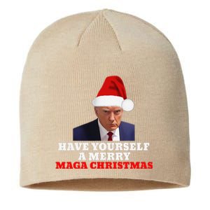 Funny Santa Trump Have Yourself A Merry Maga Christmas Xmas Sustainable Beanie