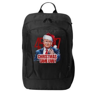 Funny Santa Trump Christmas Came Early 47th President Xmas City Backpack