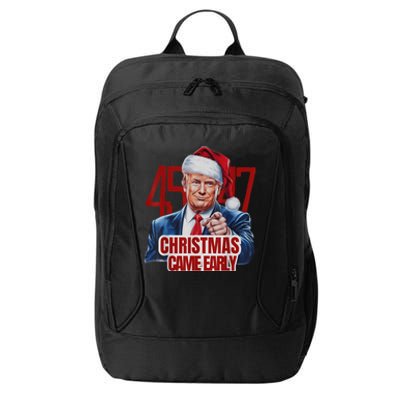 Funny Santa Trump Christmas Came Early 47th President Xmas City Backpack