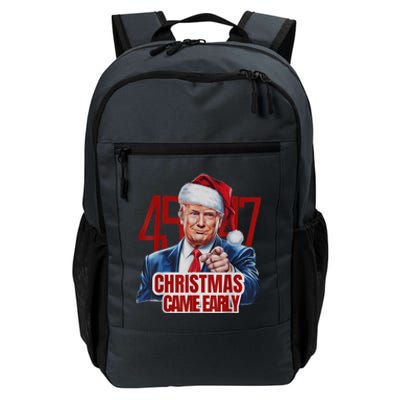 Funny Santa Trump Christmas Came Early 47th President Xmas Daily Commute Backpack