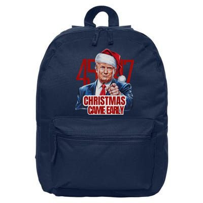 Funny Santa Trump Christmas Came Early 47th President Xmas 16 in Basic Backpack