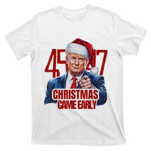 Funny Santa Trump Christmas Came Early 47th President Xmas T-Shirt