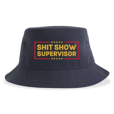 Funny Supervisor TShirts Shit Show Supervisor Funny Mom Boss Manager Teacher Gift Shirt Sustainable Bucket Hat