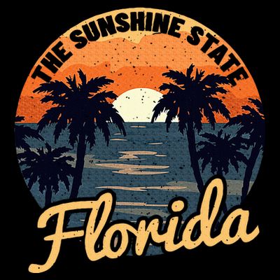 Florida Sunset Throwback Design Classic T-Shirt
