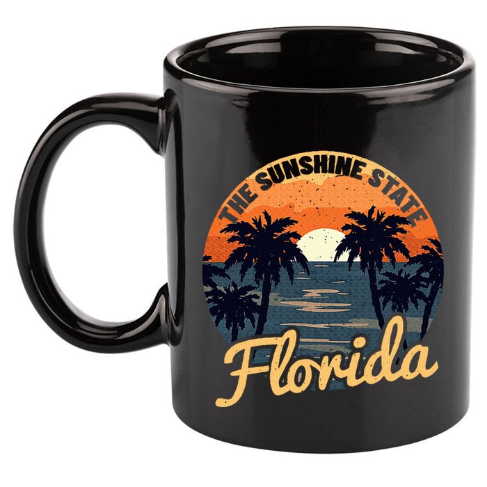 Florida Sunset Throwback Design Classic 11oz C Handle Ceramic Mug