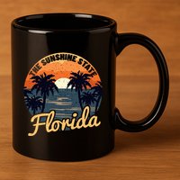 Florida Sunset Throwback Design Classic 11oz C Handle Ceramic Mug