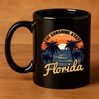 Florida Sunset Throwback Design Classic 11oz C Handle Ceramic Mug