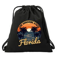 Florida Sunset Throwback Design Classic Drawstring Bag