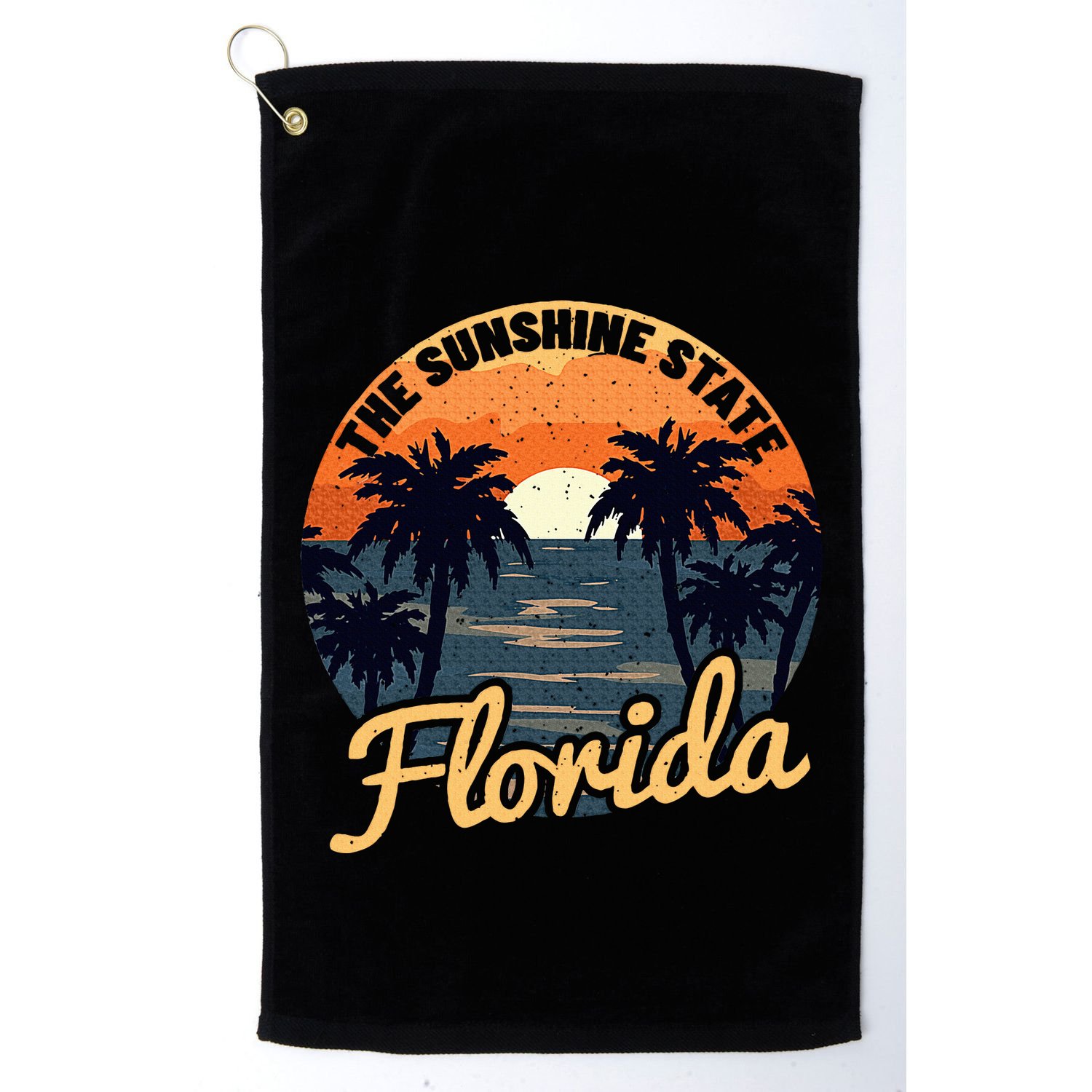 Florida Sunset Throwback Design Classic Golf Towel