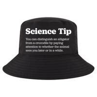 Funny Science Tip How To Distinguish A Alligator From A Crocodile Cool Comfort Performance Bucket Hat