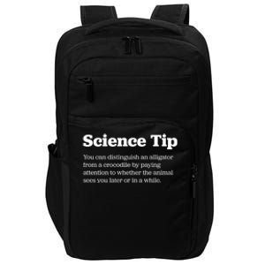 Funny Science Tip How To Distinguish A Alligator From A Crocodile Impact Tech Backpack