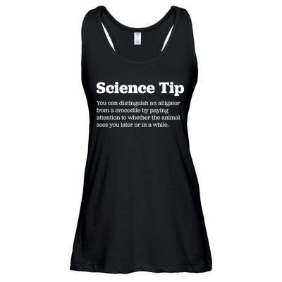Funny Science Tip How To Distinguish A Alligator From A Crocodile Ladies Essential Flowy Tank