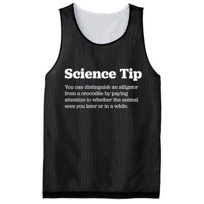 Funny Science Tip How To Distinguish A Alligator From A Crocodile Mesh Reversible Basketball Jersey Tank