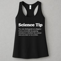 Funny Science Tip How To Distinguish A Alligator From A Crocodile Womens Tank Top