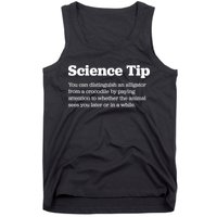 Funny Science Tip How To Distinguish A Alligator From A Crocodile Tank Top