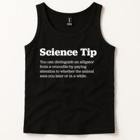 Funny Science Tip How To Distinguish A Alligator From A Crocodile Tank Top