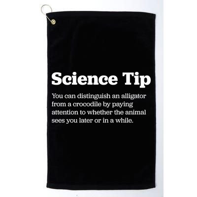 Funny Science Tip How To Distinguish A Alligator From A Crocodile Golf Towel