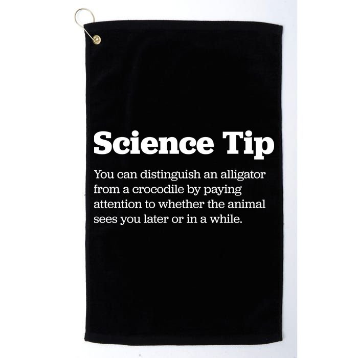 Funny Science Tip How To Distinguish A Alligator From A Crocodile Golf Towel