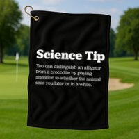 Funny Science Tip How To Distinguish A Alligator From A Crocodile Golf Towel