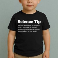 Funny Science Tip How To Distinguish A Alligator From A Crocodile Toddler T-Shirt