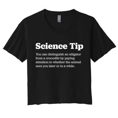 Funny Science Tip How To Distinguish A Alligator From A Crocodile Crop Top