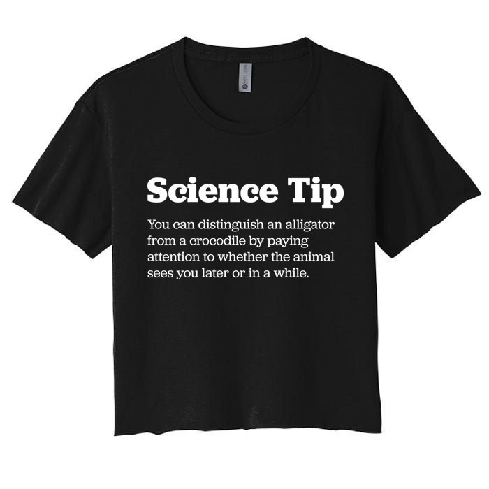 Funny Science Tip How To Distinguish A Alligator From A Crocodile Crop Top