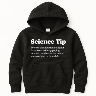 Funny Science Tip How To Distinguish A Alligator From A Crocodile Kids Hoodie