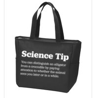 Funny Science Tip How To Distinguish A Alligator From A Crocodile Zip Tote Bag