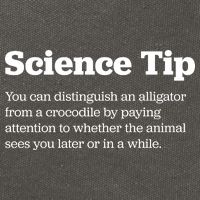 Funny Science Tip How To Distinguish A Alligator From A Crocodile Cotton Canvas Backpack