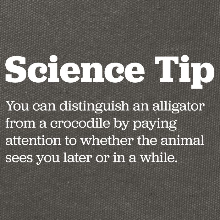 Funny Science Tip How To Distinguish A Alligator From A Crocodile Cotton Canvas Backpack