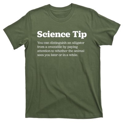 Funny Science Tip How To Distinguish A Alligator From A Crocodile T-Shirt