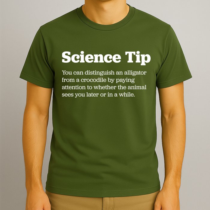 Funny Science Tip How To Distinguish A Alligator From A Crocodile T-Shirt
