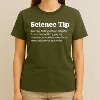 Funny Science Tip How To Distinguish A Alligator From A Crocodile T-Shirt