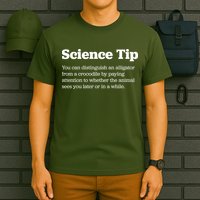 Funny Science Tip How To Distinguish A Alligator From A Crocodile T-Shirt