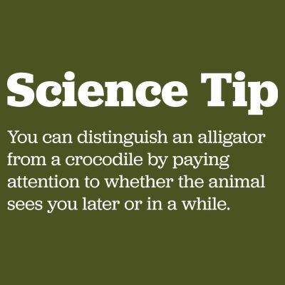 Funny Science Tip How To Distinguish A Alligator From A Crocodile T-Shirt