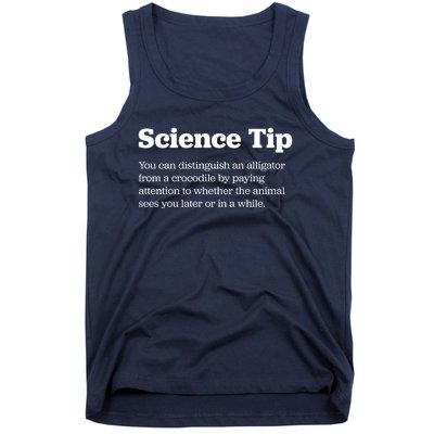 Funny Science Tip How To Distinguish A Alligator From A Crocodile Tank Top