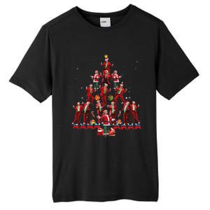 Funny Santa Trump Dance Tree Christmas Pajama Xmas Tall Fusion ChromaSoft Performance T-Shirt