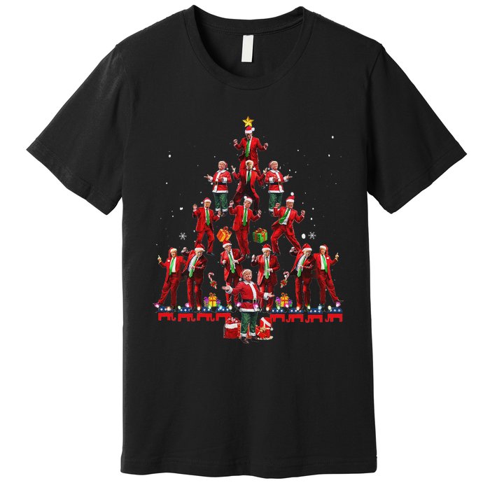 Funny Santa Trump Dance Tree Christmas Pajama Xmas Premium T-Shirt