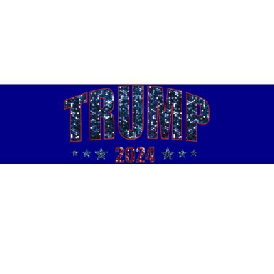 Faux Sequins Trump 2024 President Make America Trump Again Cool Gift Bumper Sticker