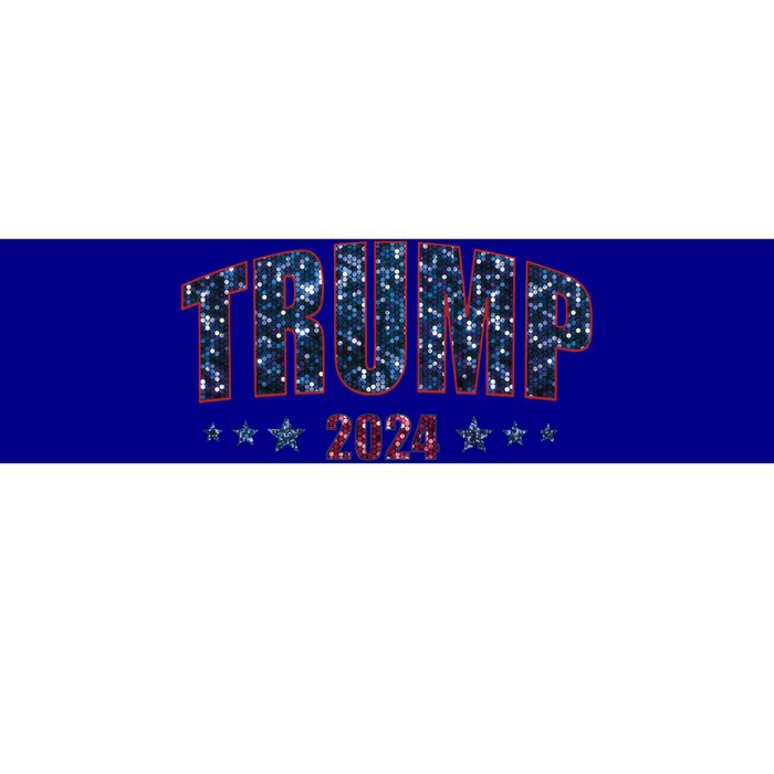 Faux Sequins Trump 2024 President Make America Trump Again Cool Gift Bumper Sticker