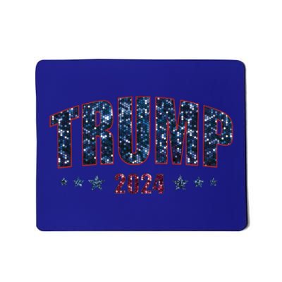 Faux Sequins Trump 2024 President Make America Trump Again Cool Gift Mousepad