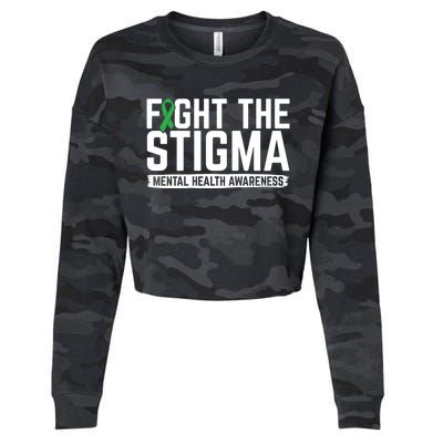 Fight Stigma Tal Health Awareness Tal Health Advocate Cool Gift Cropped Pullover Crew