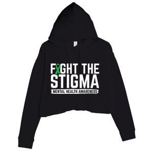 Fight Stigma Tal Health Awareness Tal Health Advocate Cool Gift Crop Fleece Hoodie