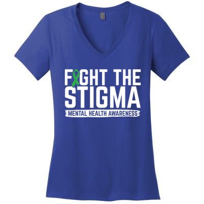 Fight Stigma Tal Health Awareness Tal Health Advocate Cool Gift Women's V-Neck T-Shirt