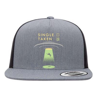 Funny Single Taken Flat Bill Trucker Hat