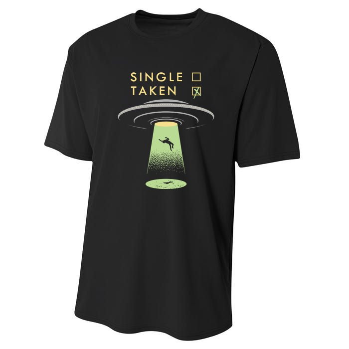 Funny Single Taken Performance Sprint T-Shirt