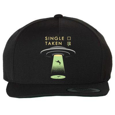 Funny Single Taken Wool Snapback Cap