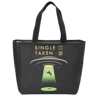 Funny Single Taken Zip Tote Bag