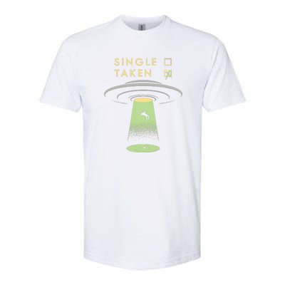 Funny Single Taken Softstyle CVC T-Shirt