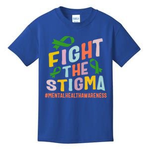 Fight Stigma Tal Health Disease Awareness Green Ribbon Gift Kids T-Shirt